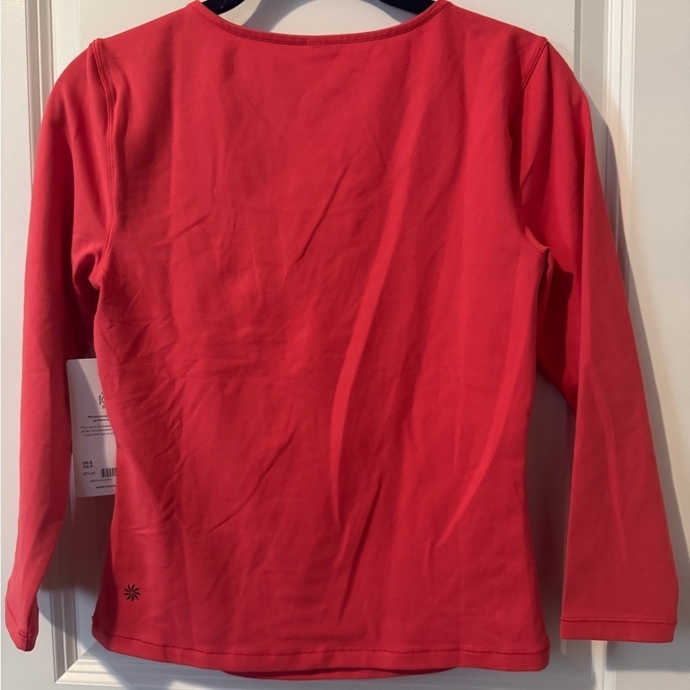NWT Athleta Size Small Shanti Scoop Top Red - Picture 2 of 6